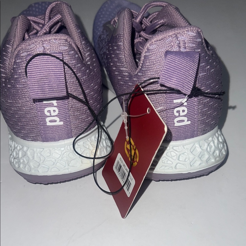 NWT Red Lavender Girls Sneakers Size 1 - Picture 7 of 9